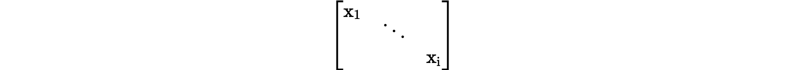  A matrix with empty fields.